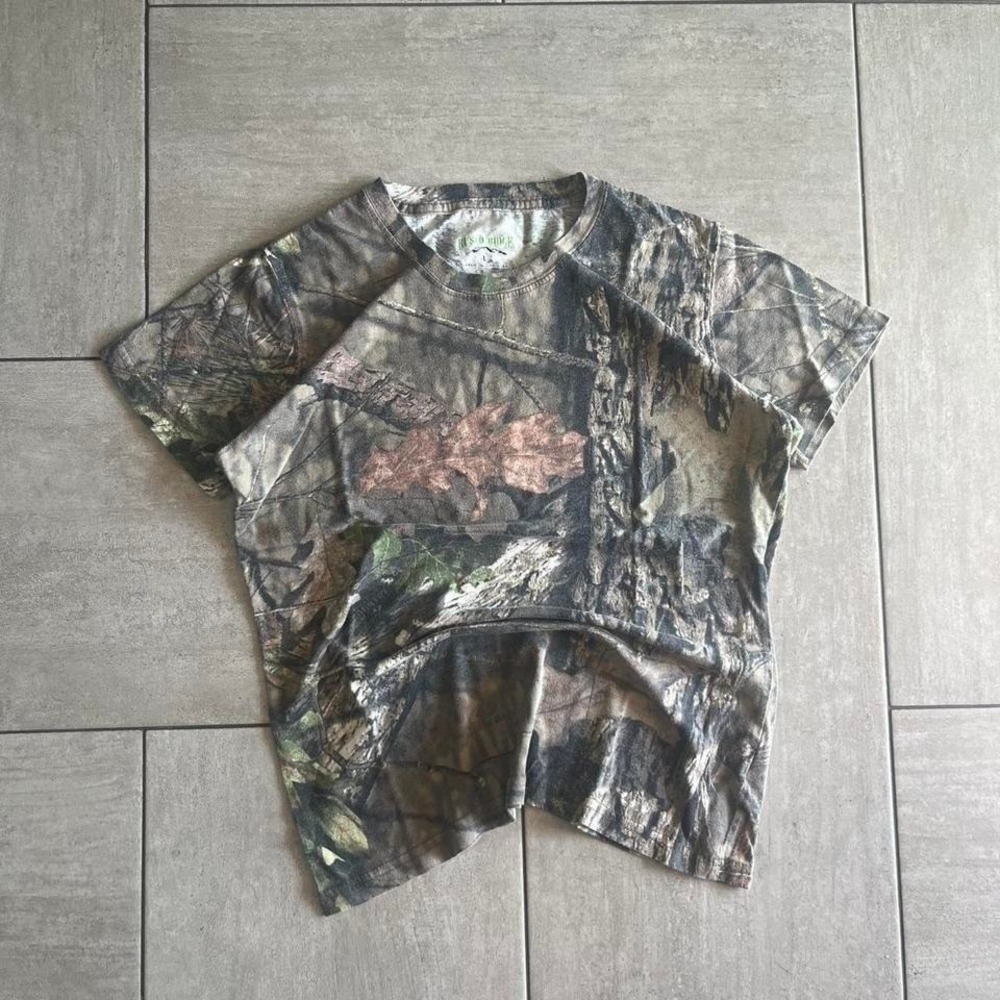 Rustic Ridge Womens Mossy Oak Camouflage Short Sleeve Crewneck Tee Shirt SH0270